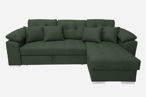Narożnik do salonu Denver mały P Bellivio ciemnozielony sz.jpg